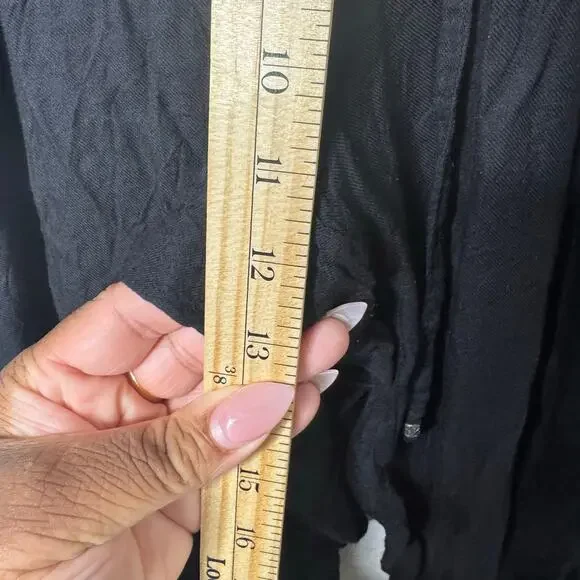 Earthbound Trading Co Black Boho Pants Women’s Large Drawstring Elastic Waist - Picture 6 of 11